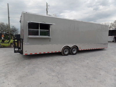Concession 8.5x30 Dove Grey Food Catering Event Trailer