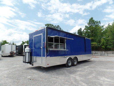 Blue 8.5x24 Catering Event Concession Trailer