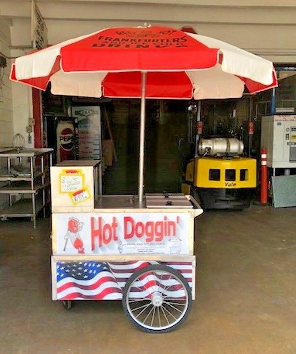 Hot Dog Cart Vending Concession Stand Push Cart new