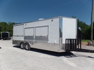 Concession Trailer 8.5x22 White Event Catering Trailer