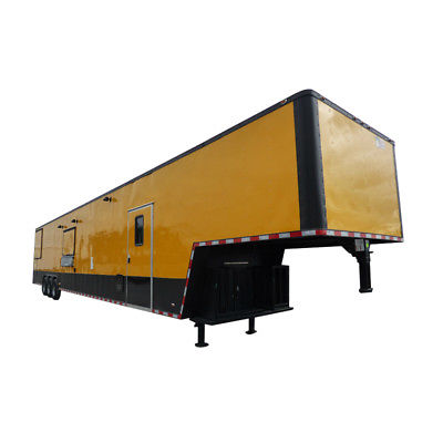 Concession Trailer 8.5' x 52' Gooseneck Yellow - Food Catering Event Trailer