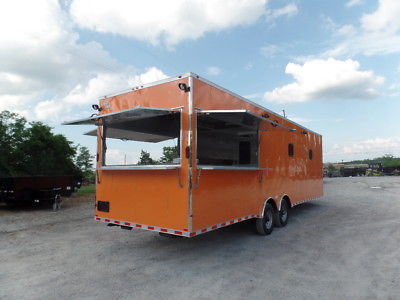 Orange 8.5x30 Bar Catering Trailer