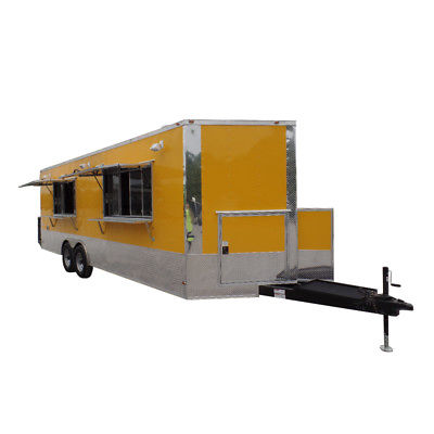Concession Trailer 8.5' x 24' Yellow Food Event Catering