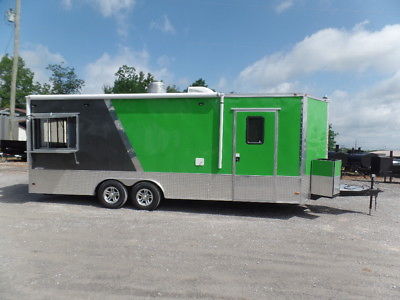 Electric Green 8.5x22 Food Concession Catering Event Trailer