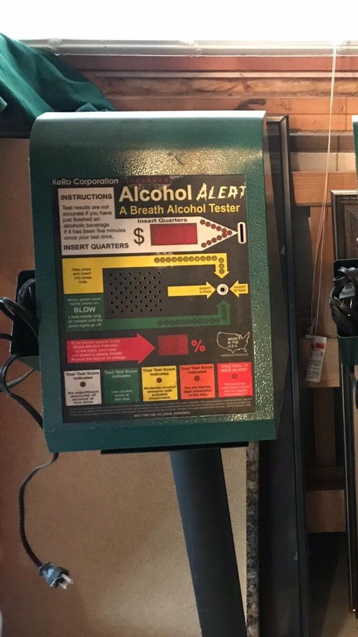 Alcohol  Breathalyzer Alcohol Tester Coin KeRo Corporation Machine BAC