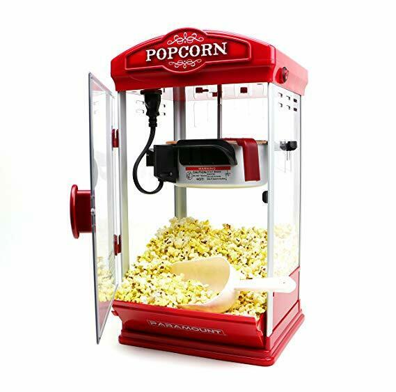 8oz Red Popcorn Maker Machine by Paramount New 8 oz Capacity Theater Popper Hot!