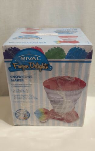 Rival Frozen Delights Snow Cone Maker Red Shaved Ice Machines, New