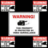 HOME SECURITY SYSTEM ALARM SPY VIDEO CAMERA IN USE WARNING SIGN+STICKER LOT