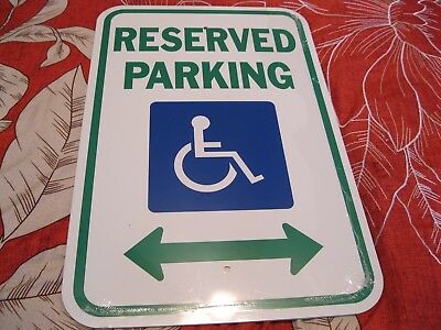 NEW COMMERCIAL HANDICAPED RESERVED PARKING ALUMINUM SIGN~CABIN DECOR~MADE IN USA