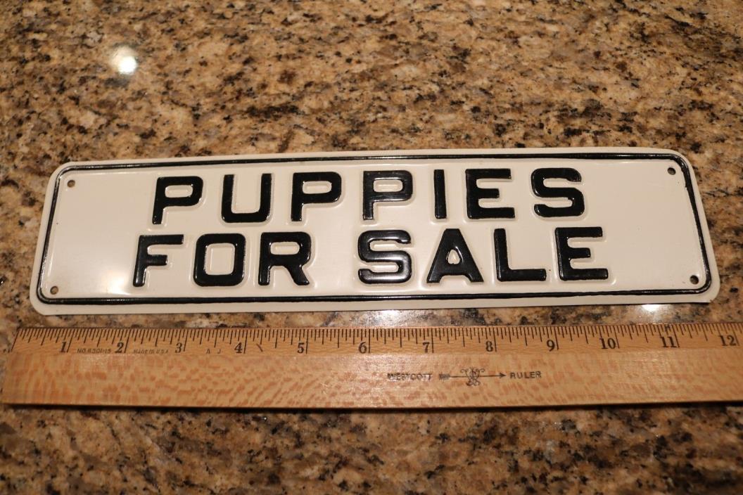 PUPPIES FOR SALE metal sign