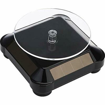 Solar Display Stand Turntable,Battery Double Used Rotating Jewelry Watch Holder,