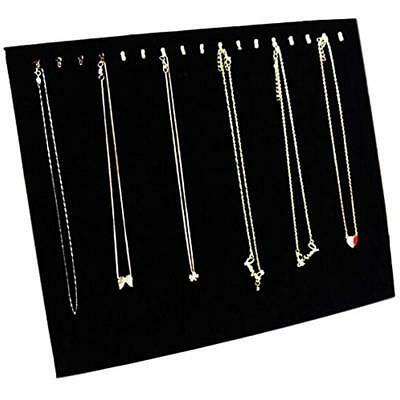 Black Velvet 17 Hook Necklace Jewelry Tray /Display Organizer/Pad /Showcase/ (17