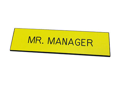 1/2 x 3 BLUTH'S Plastic Name Tag MR. MANAGER Badge Costume Arrested Development
