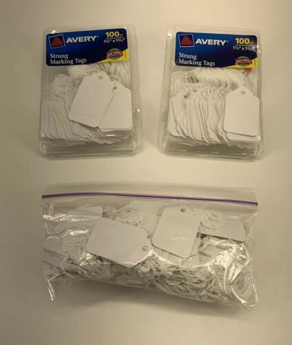 Avery Strung Marking Tags 100ct 6732 Pack of 2 Plus Extras