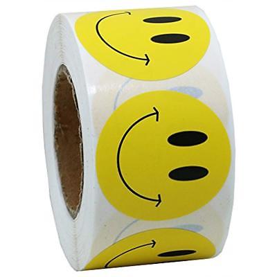 Yellow Smiley Face Happy Stickers 1.5