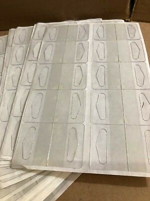 440 Self Stick Clear Plastic Hang Tabs Slotted Adhesive Tags Package Hangers NEW