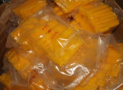 48000 count- Avery Dennison Swiftach Double Paddle Nylon Fasteners Yellow 2.45