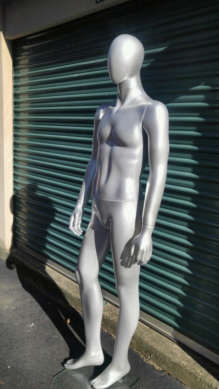 Full Size Chrome  Man Model Plastic  Male Mannequin