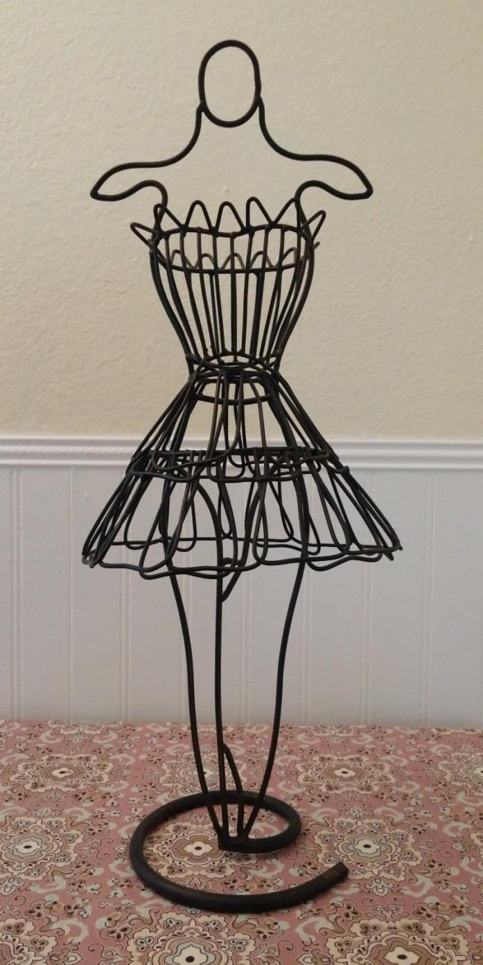 Brand New Large Black Iron Mannequin Scrollwork Dress Form Jewelry Stand