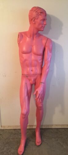 Vintage Decter Male Mannequin Torso, Left Arm/Hand, Legs-American Male-Andy Head