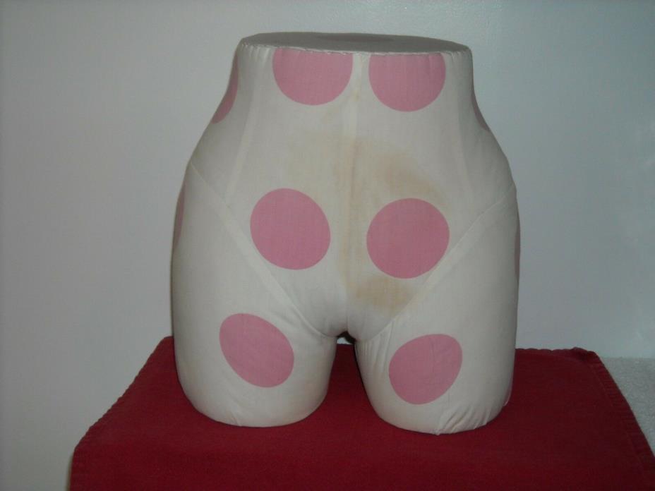 Victoria's Secret Mannequin Bottom Torso White/Pink Polka Dots 12