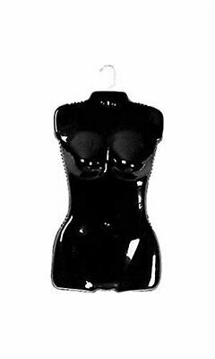Economy Female Black Plastic Torso Form - Fits Women’s Sizes 5-10
