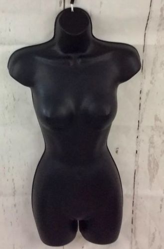 NEW FEMALE MANNEQUIN FORM & HANGER, BODY TORSO DISPLAY WOMEN DRESS SHIRT - BLACK
