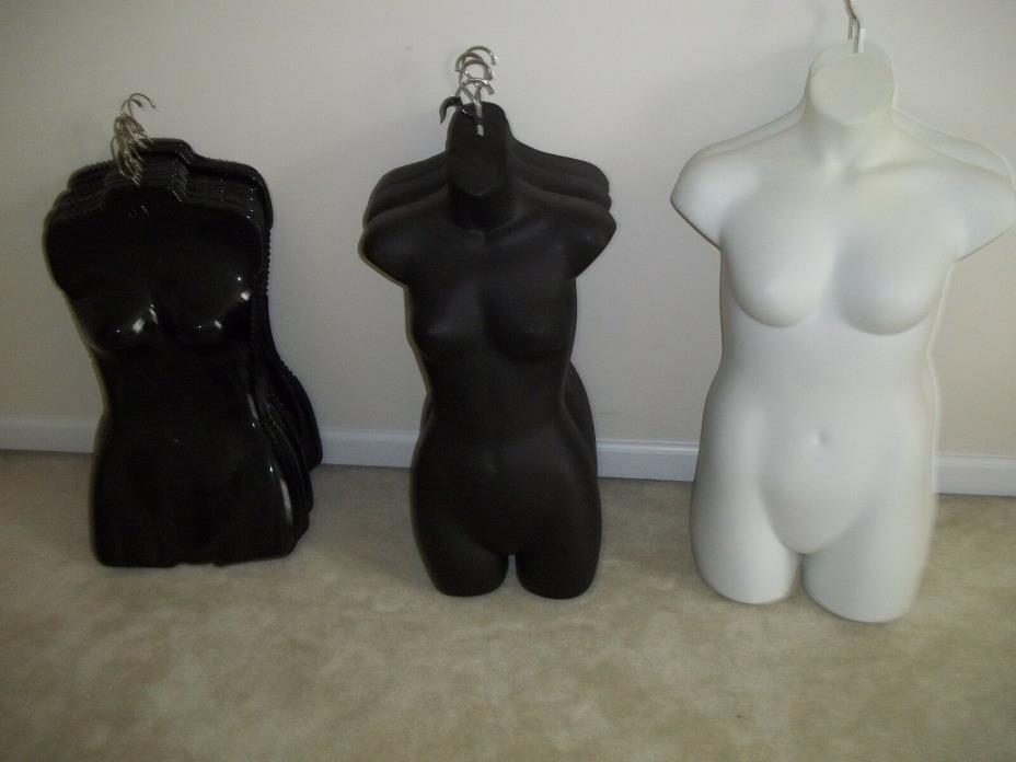 16 shell Female shell Mannequins of different kinds open back & stand free hooks