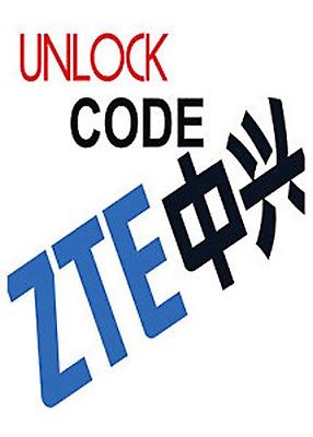 ZTE Modem MF271CA WF720 Z990 MF923 Unlocking code
