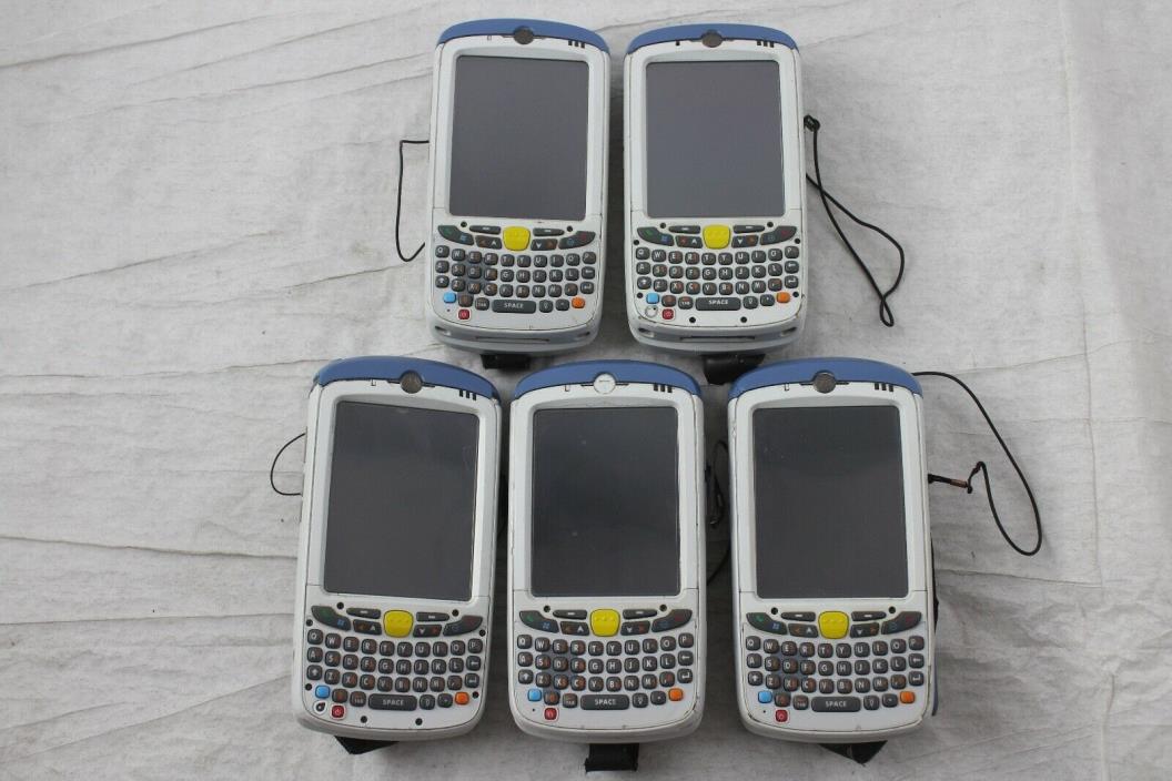 Lot of 5 Motorola MC55A0 PDA Barcode Scanners W/ Batteries