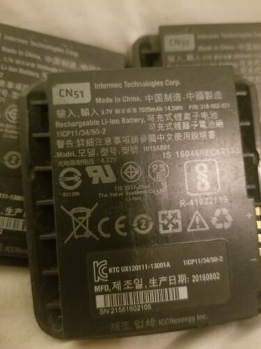 5 Genuine OEM Batterys For Honeywell Intermec CN50 CN51 AB25 AB24 318-052-011