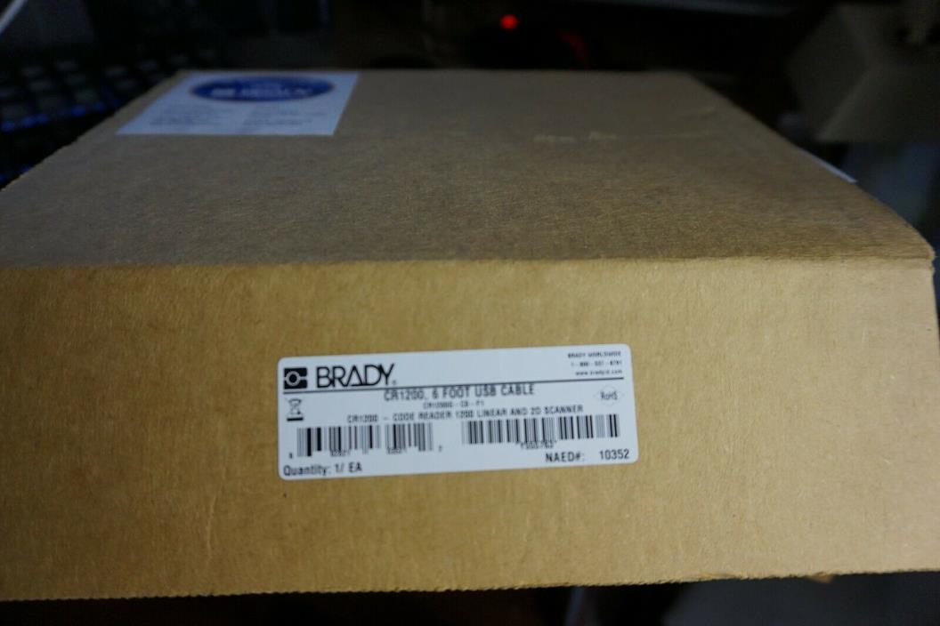 Brady Code CR-1200 USB Bar Code Scanner Reader CR1200 6 foot USB cable