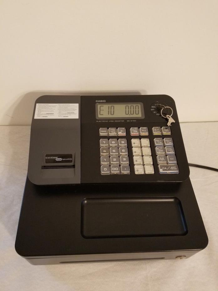 CASIO SE-S700 ELECTRONIC CASH REGISTER MONEY BANK HOLDER REGISTERS TILL WITH KEY