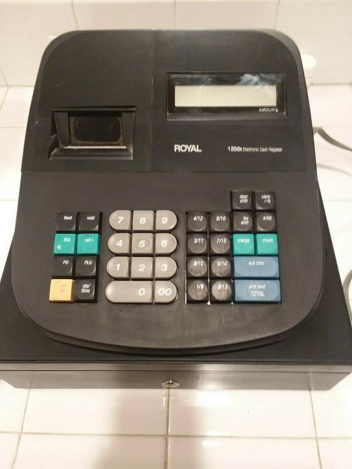 Royal 120dx Electronic Cash Register : Key Included