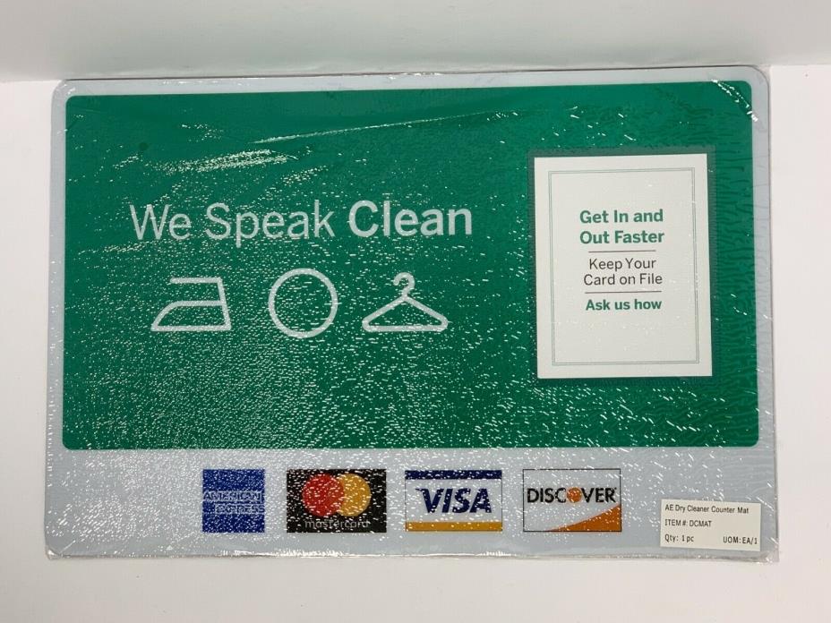 American Express 'We Speak Clean' Signing Mat Pad Countertop Cash Register Pad