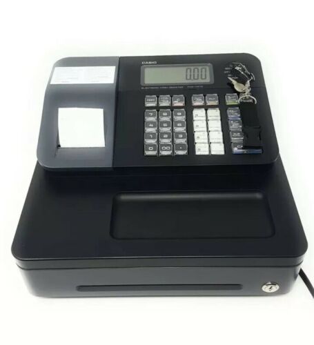 Casio PCR-T273 Electronic Thermal Printer Cash Register with Keys, Tested Works!