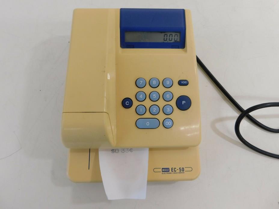Max EC-50 Electronic Check Writer Protection-Cheques Electrique EC-50