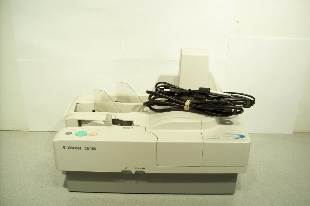 Canon CR-180 Check Scanner/Imprinter M11046 with Power Cord Tested Working