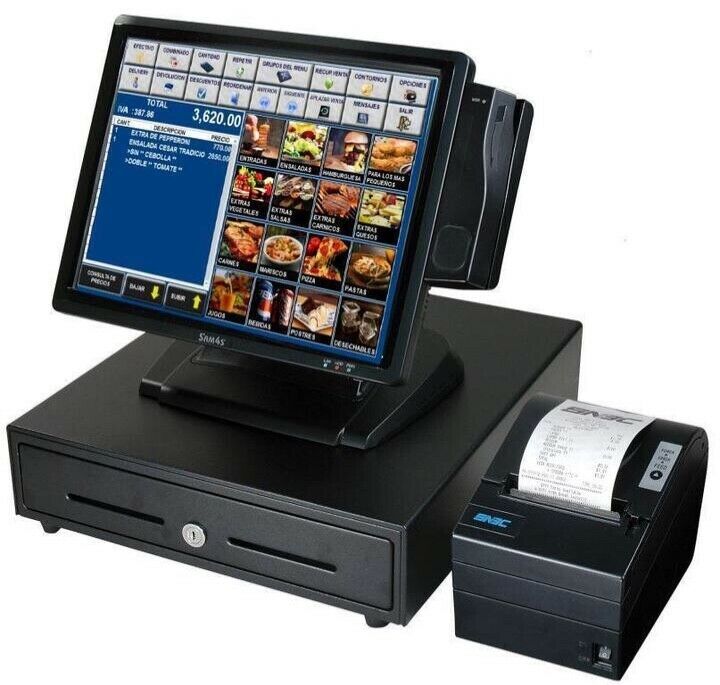 used restaurant pos system bundle. Black with 1 ipad included