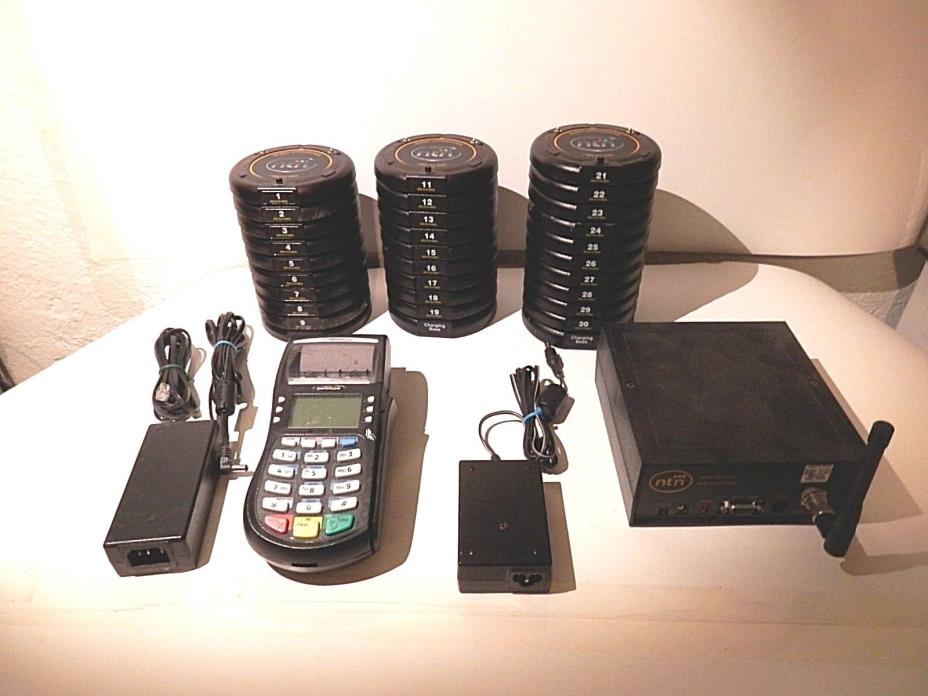 29 NTN LT2001 Digital Wireless Restaurant Paging Coaster w/ POS Optimum Terminal