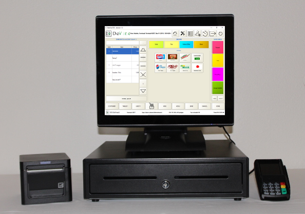 Pizza Point of Sale system // Integrated credit card terminal