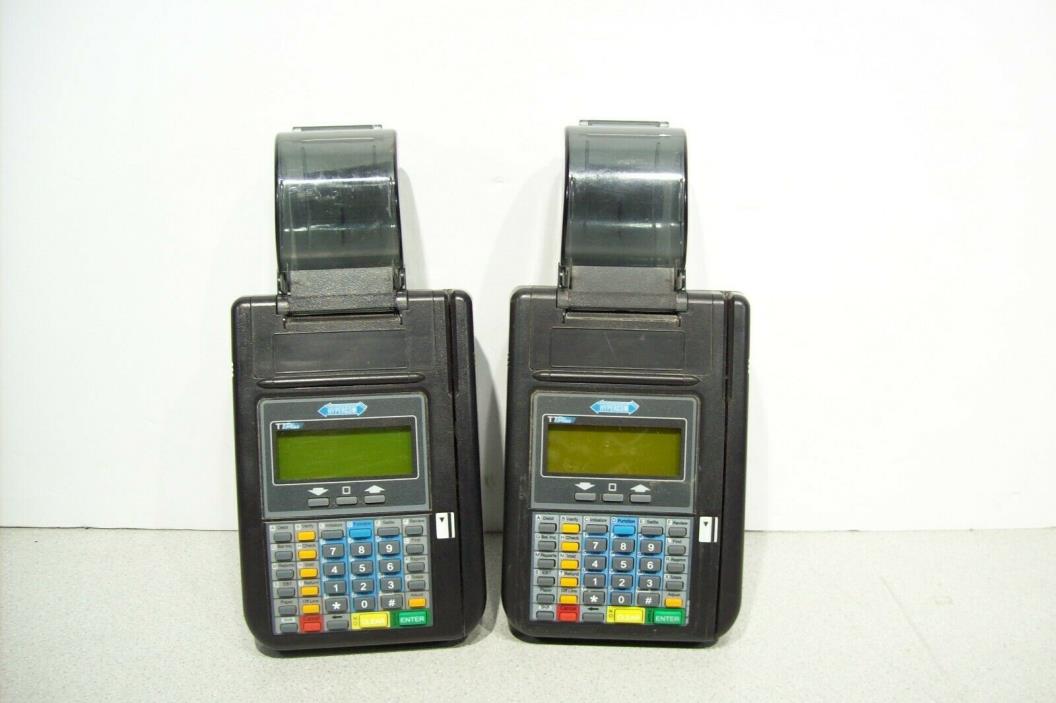 Lot of 2 Hypercom T7Plus Credit Card Terminal No Power Supply Tested