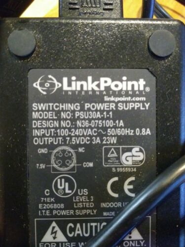 LinkPoint PSU30A-1-1 Switching Power Supply 7.5V 3A 23W - Free Shipping!