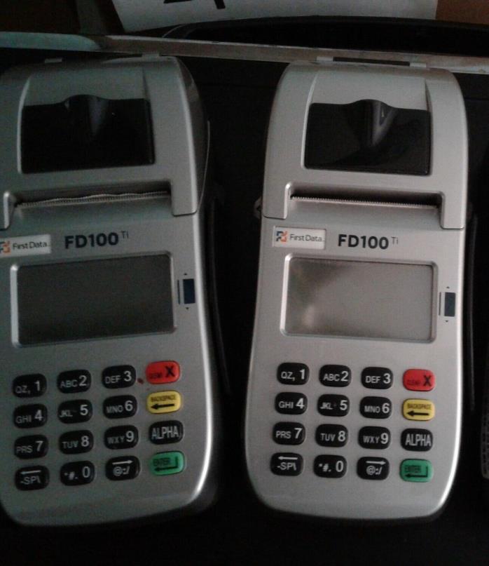 Lot of 2 First Data FD 100 Credit Card Machines