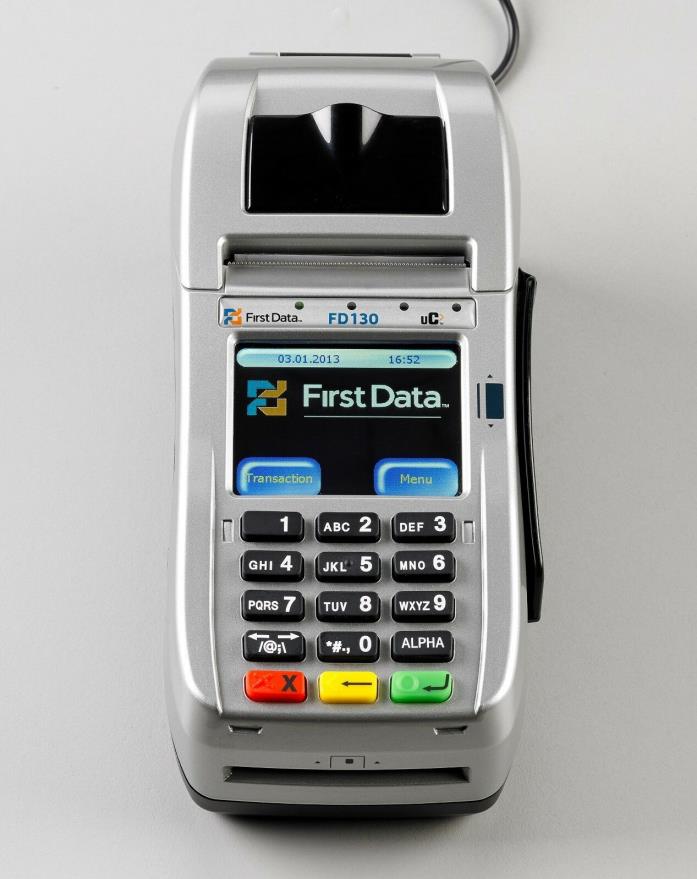 First Data: FD130 Terminal with EMV / NFC/ WiFi (001867064)
