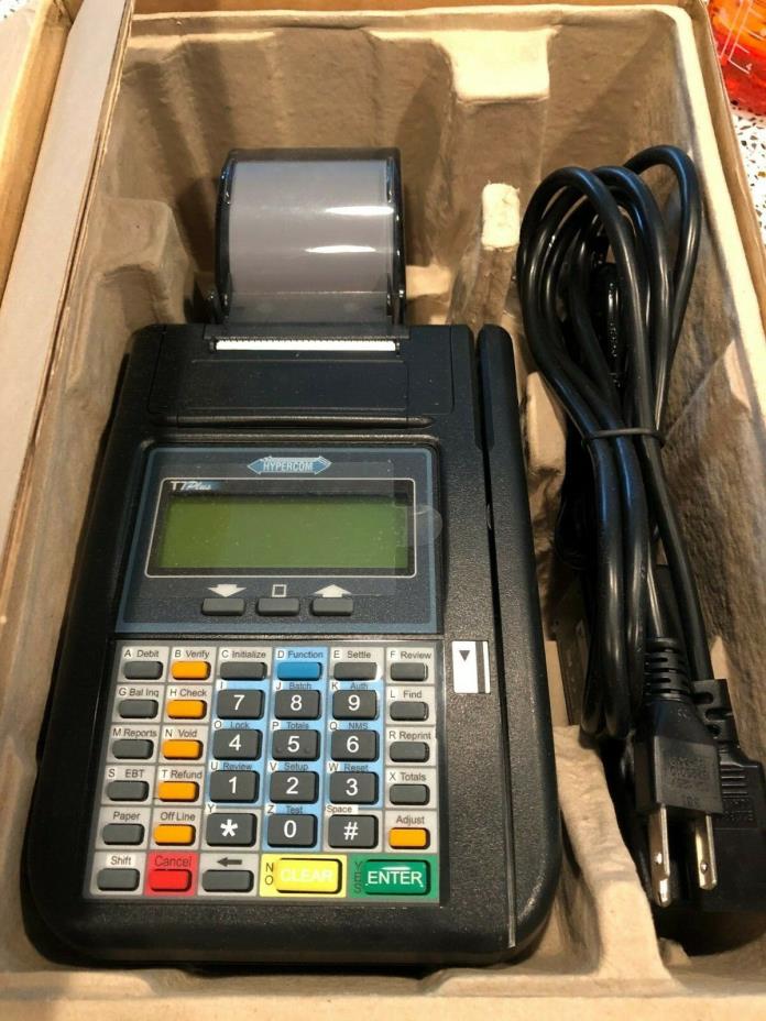 HYPERCOM T7 Plus Credit Card Machine and Power Supply