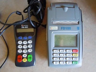FD100 Credit Card Machine with First Data FD-10C PIN Pad
