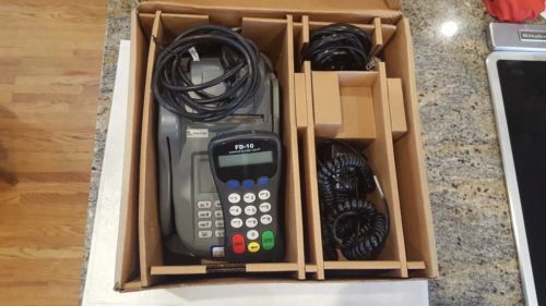 First Data FD200 Credit Card Machine with Power Supply, Pin Pad and Cables