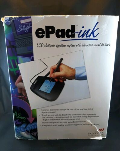 Interlink Electronics ePad-ink USB Signature Pad w/ Stylus 50-74001 New