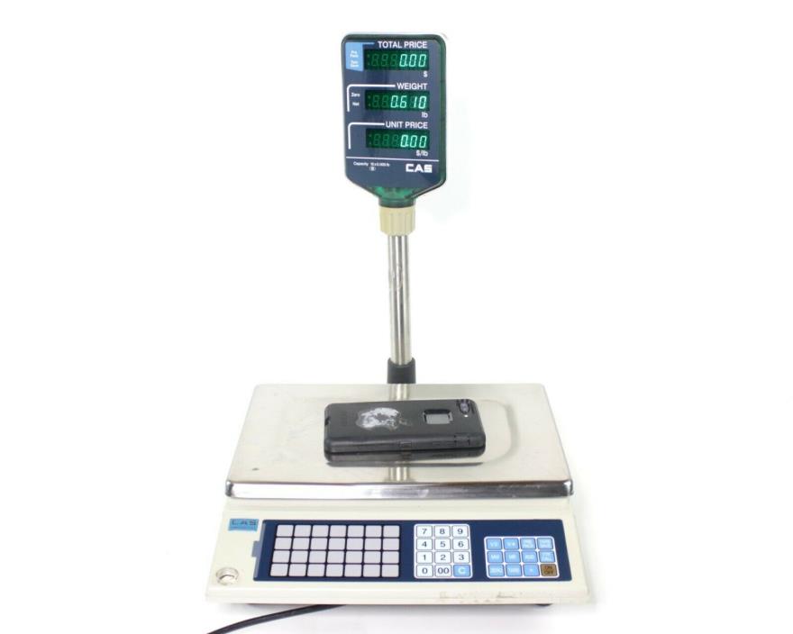 CAS AP-1 Price Computing Scale Pole Dis. 15 lb Deli Bakery Restaurant Industrial